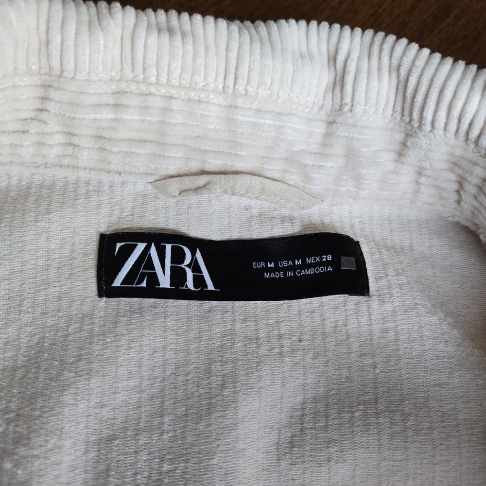 Zara Off-White Corduroy Shirt.Size M Oversized - Picture 6 of 10